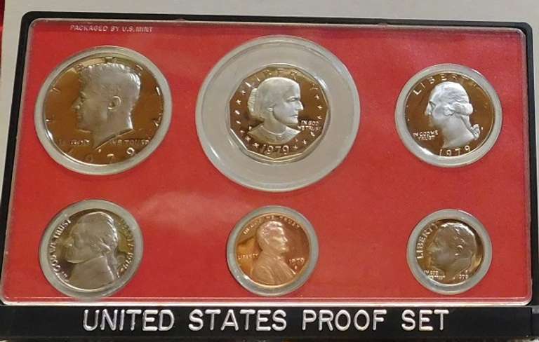 1979 Type 2 PRF Set, all coins Ty 2