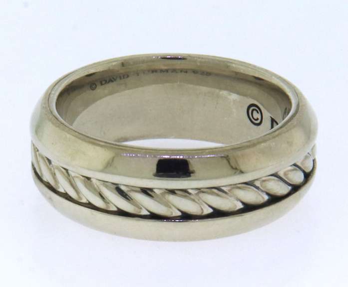 David Yurman Sterling Silver Cable Wedding Band Ring