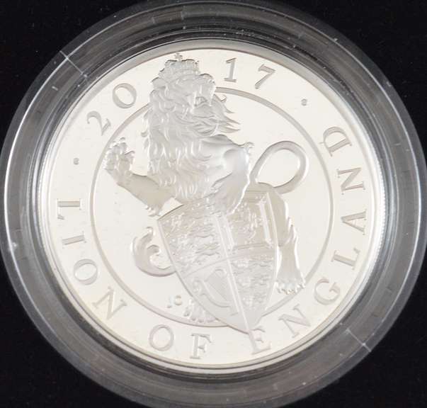 2017 United Kingdom 1 Oz Silver Proof 2 Pound Coin - Lion of England