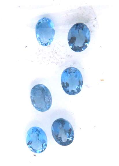 Pretty Group of Oval Cut London Blue Topaz Gemstones, 10.46cts