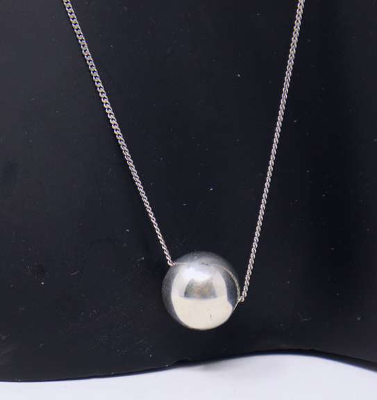 Sterling Silver Ball Pendant on Chain