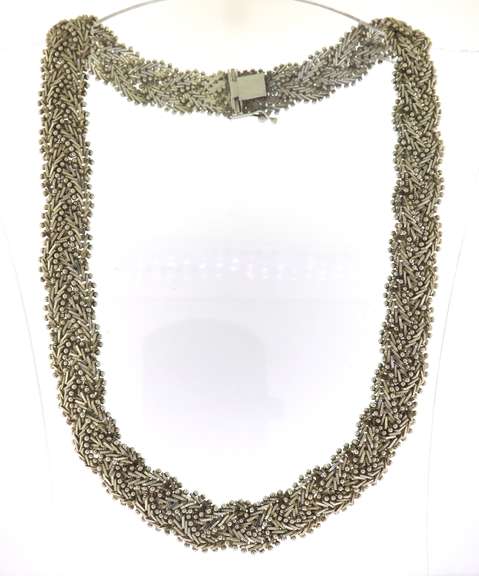 Vintage Sterling Silver Braided Necklace