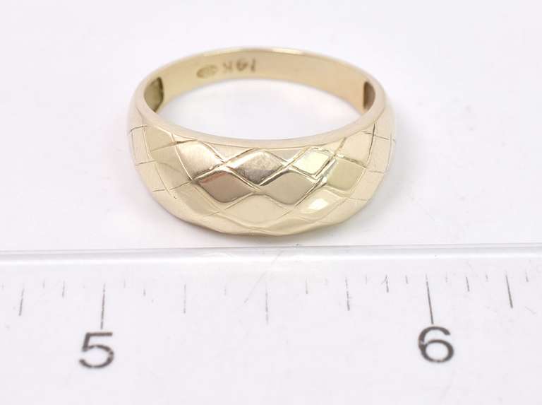Fancy Men's Ring in 14K Yellow Gold