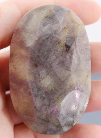 Super cool 667ct violet and white calico Ruby