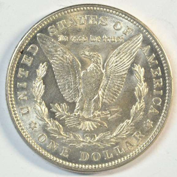 Choice BU 1921-D Morgan Silver Dollar. Tougher date