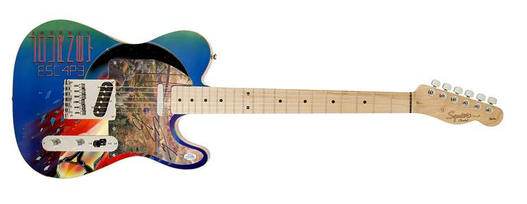 Steve Perry Autographed Signed Journey Fender Photo Graphics Guitar ACOA