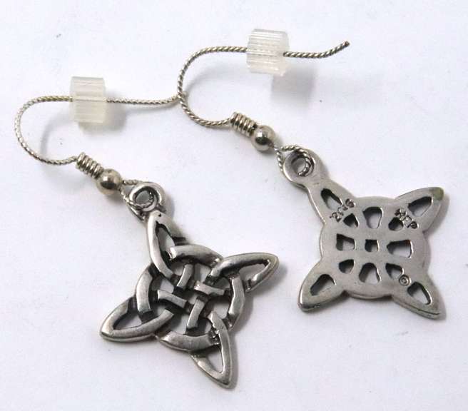 Sterling Silver Star Dangle Earrings