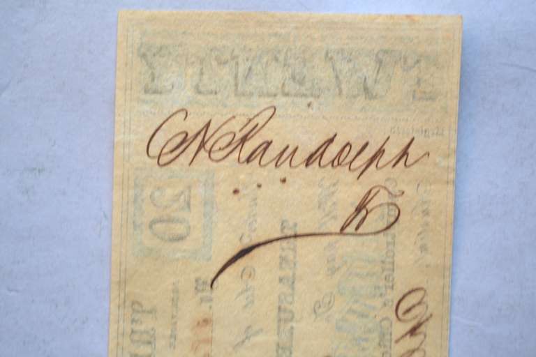 April 8 1863 $20 Texas Treasury Warrant