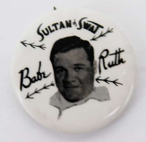 Babe Ruth Sultan of Swat Pin Back