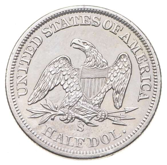 1858-S Seated Liberty Half Dollar