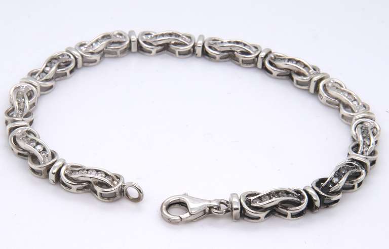 Sterling Silver Diamond Fancy Bracelet
