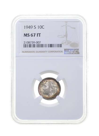 MS67 FT 1949-S Roosevelt Dime - Graded NGC