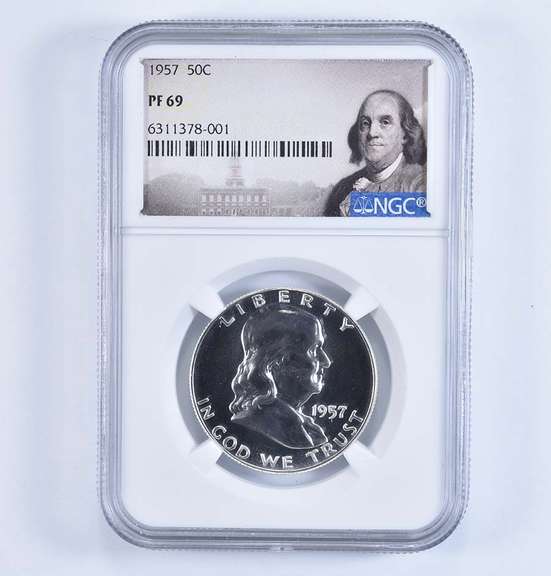 PF69 1957 Franklin Half Dollar - Graded NGC