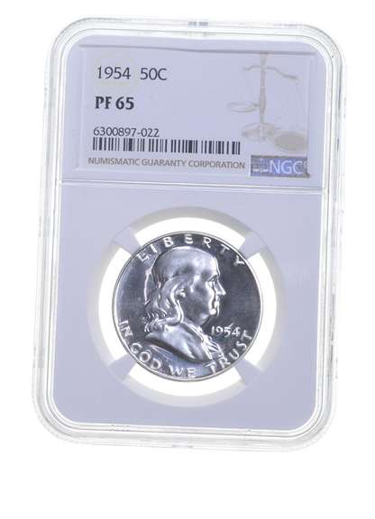 PF65 1954 Franklin Half Dollar - Graded NGC