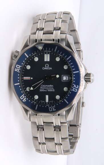 Omega Seamaster Midsize Blue Dial Quartz Watch