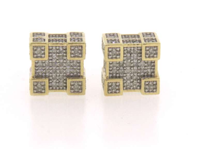 Boxy 10kt Diamond Earrings