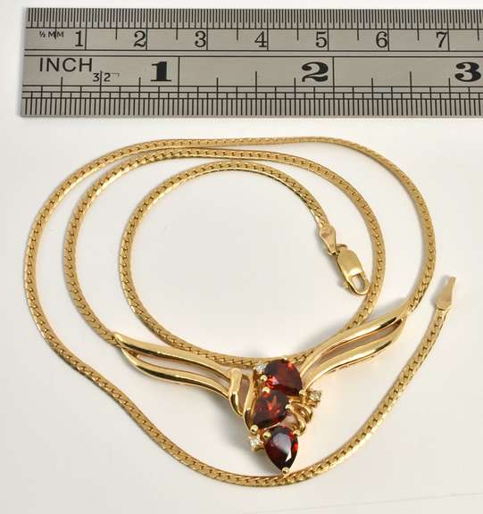 Feminine Garnet Necklace