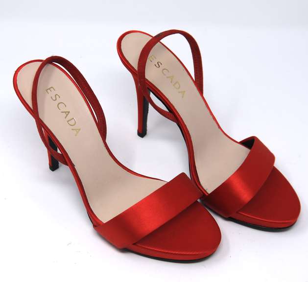 Red Escade High Heel Sandals
