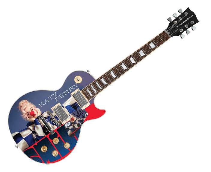 Katy Perry Smile Autographed Signed Custom Photo Graphics Guitar ACOA