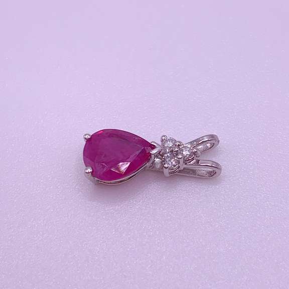 14kt Gold, Ruby, & Diamond Pendant