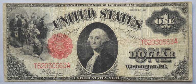 $ 1 Series Of 1917 US Note