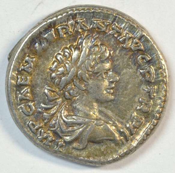 Original Mint Caracalla Roman Silver Denarius, 198-217 AD