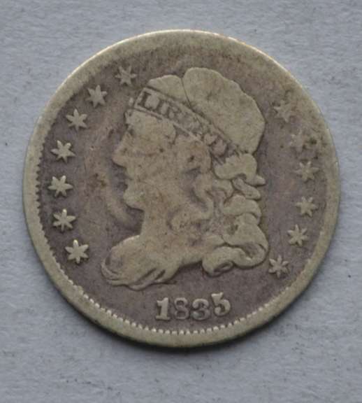 1835 Small Date Large 5 Bust Half Dime
