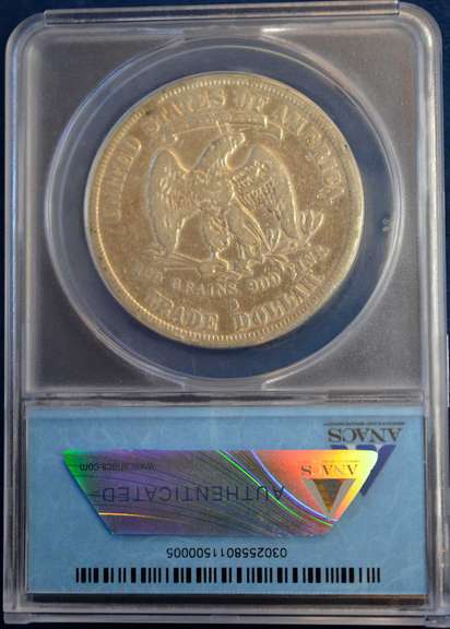 1878-S Trade Dollar ANACS Authenticated.