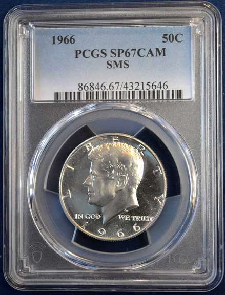 1966 PCGS SP67CAM SMS 50C