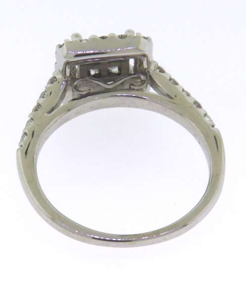 Stunning 14kt WG Diamond Invisible Set Halo Ring