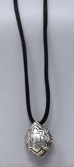 Vintage Sterling Silver Bell Pendant