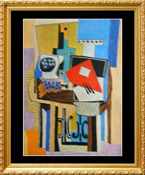 Pablo Picasso, Still Life with Guitar and Grapes