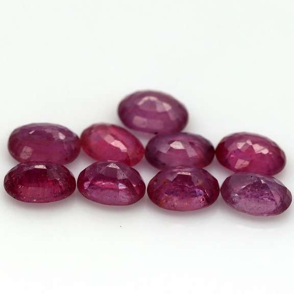Heavy 10.20ct oval cut Ruby set
