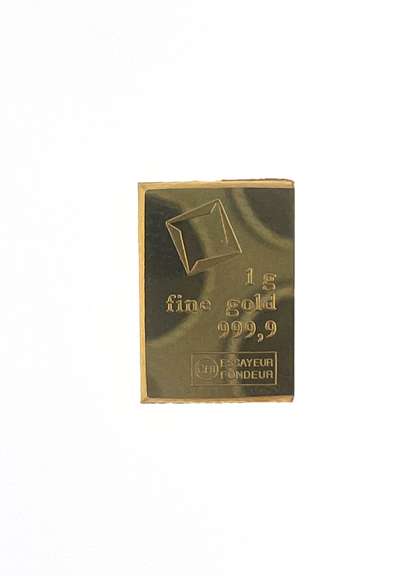 Two 1 Gram Gold Bar