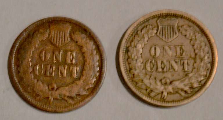 1862 CN and 1878 Indian Head Cents