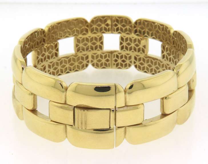 Handsome Handmade Italian 14k Gold Chain Bracelet