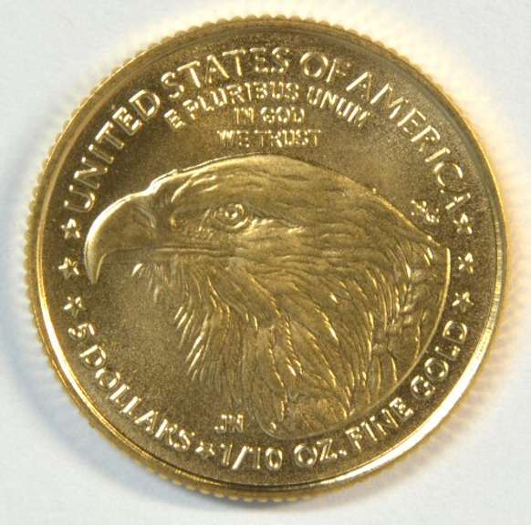 Superb Gem BU 2021 $5 Gold Eagle coin. Pristine