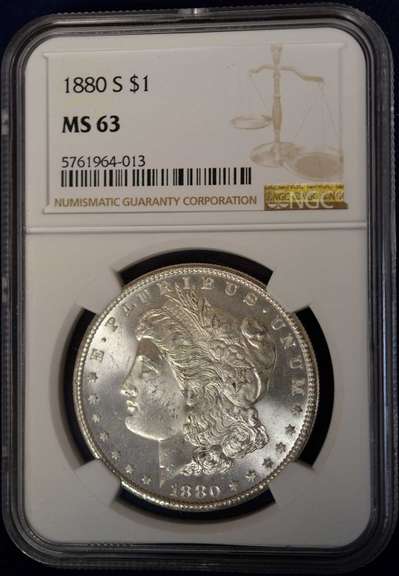 1880-S MS63 Morgan $ NGC