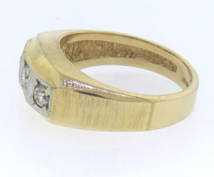 MENS 14K GOLD DIAMOND BAND / RING