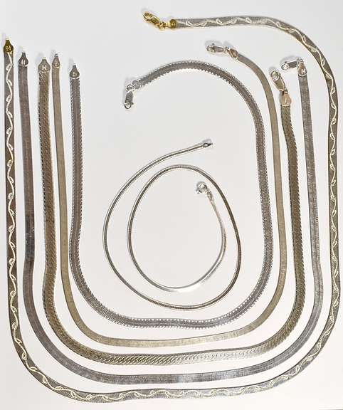 Great Group of 6 Herringbone Necklaces
