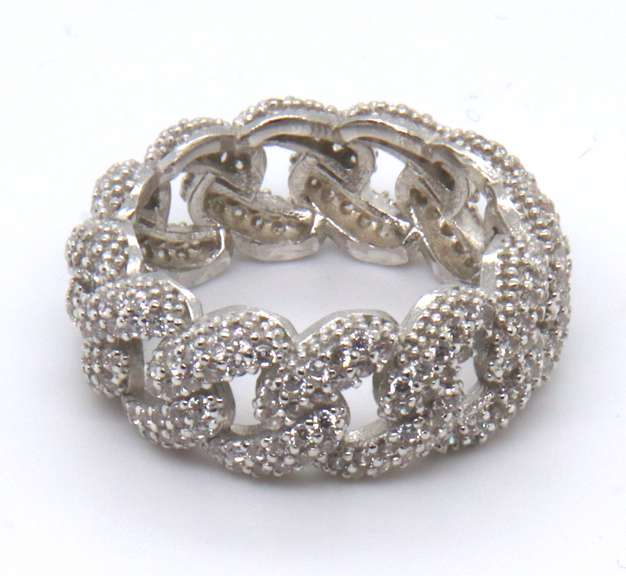 Sterling Silver Cubic Zirconia Band