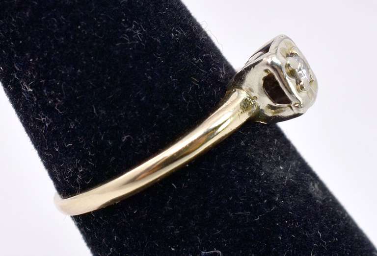 Vintage Ladies Diamond Ring in 14K Yellow Gold