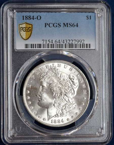 1884-O Morgan Silver Dollar PCGS MS64.