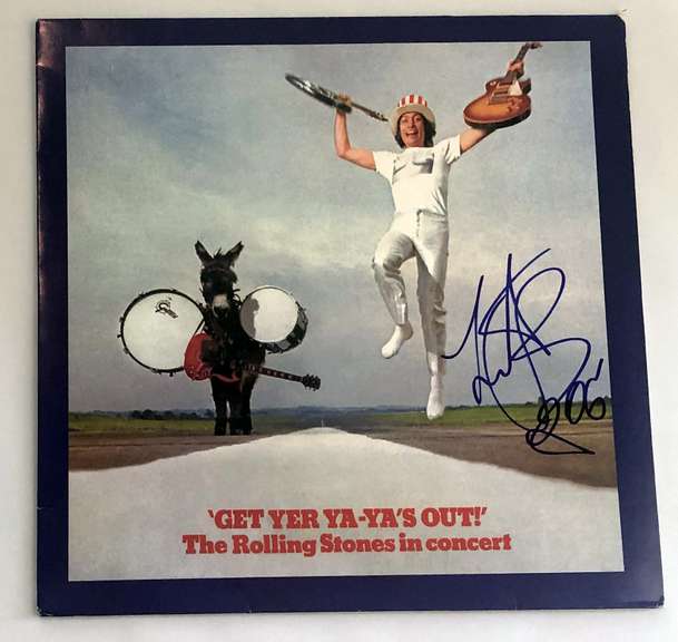 Rolling Stones Charlie Watts Autographed Get Yer Ya-Ya's Out LP Sleeve 2006 ACOA