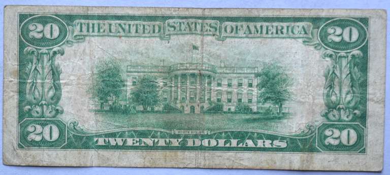 $ 20 Series of 1929 National Currency New York Note
