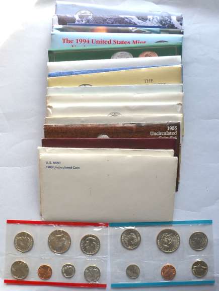 1980-1 1984-1995 1997-8 US Mint Sets