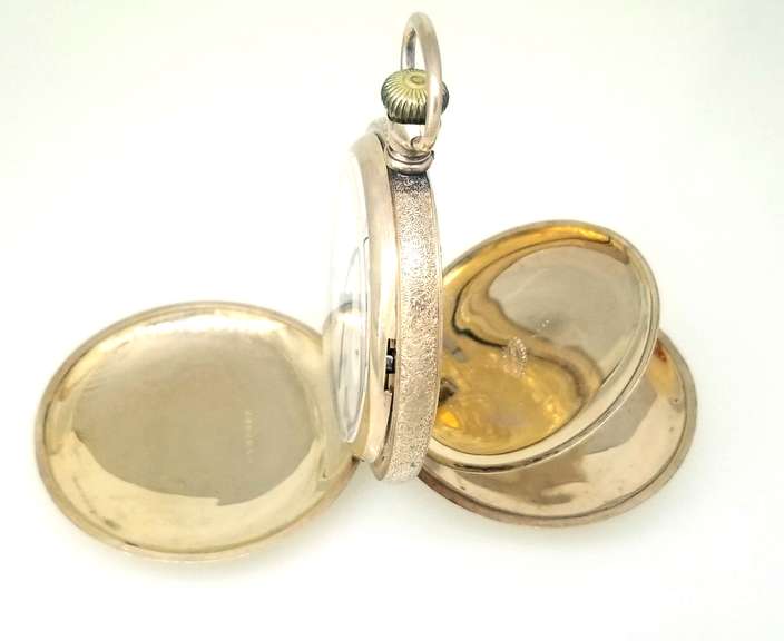 Rare Elgin 18-S pocket watch Circa 1900 17 jewels with 3 case covers made in the USA - Working!