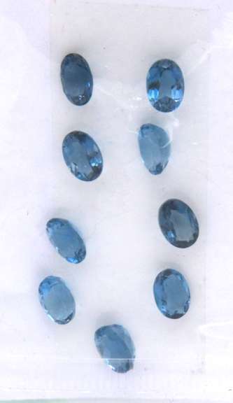 Stunning Group of Oval Cut London Blue Topaz Gemstones, 10.35cts