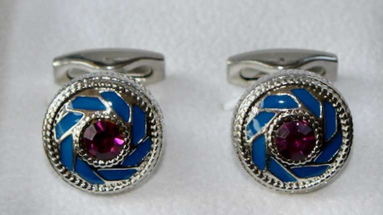 Handsome Pair Designer Style Cufflinks By Carelli