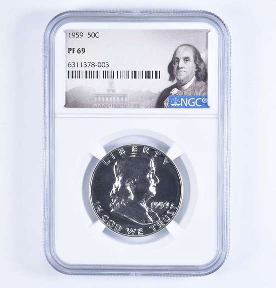 PF69 1959 Franklin Half Dollar - Graded NGC